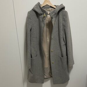 Babaton Gray Hooded Wool Coat